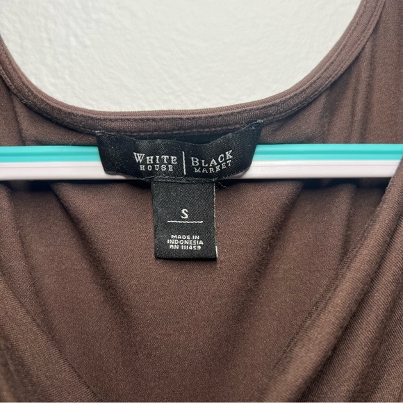 White House Black Market Brown Drape Tank - Picture 3 of 6